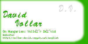 david vollar business card